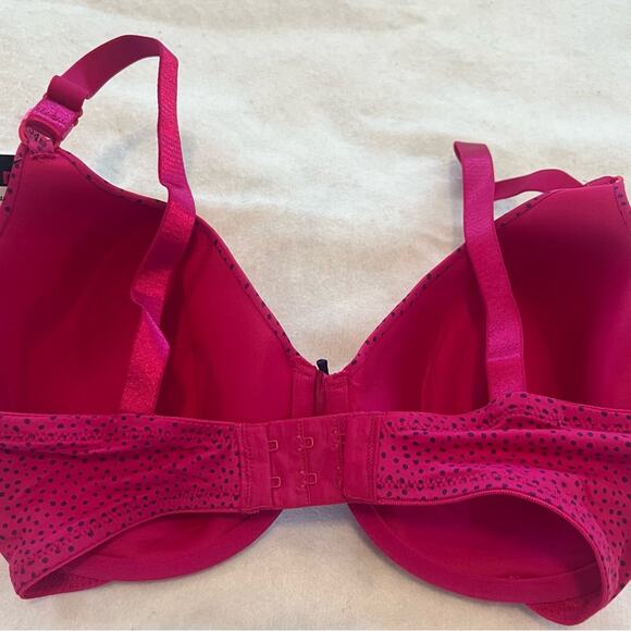 Maidenform Polka Dot One Fabulous Fit Demi T-Shirt Bra,Twinkle Berry Print 34DD - Picture 4 of 5